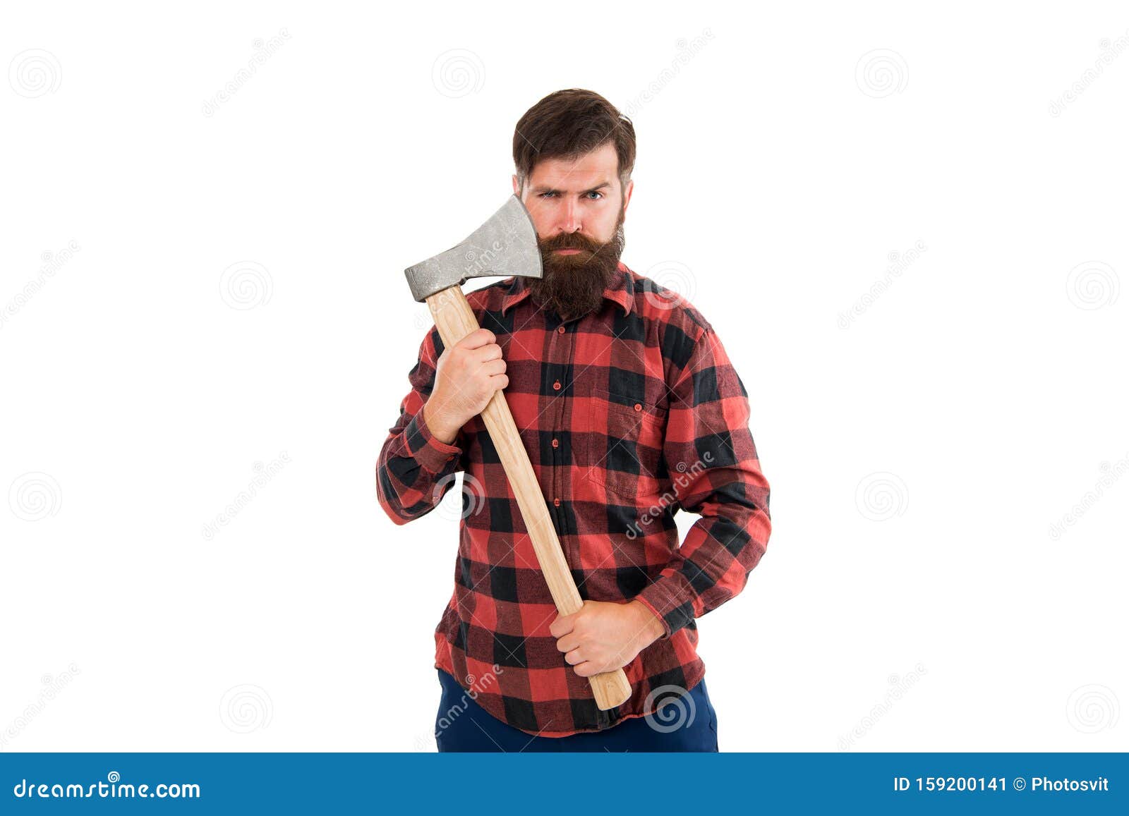 Brutal Y Barbudo. El Gato De LeÃ±ador Brutal Contiene El Hacha Aislado En  Blanco. Hipster Mantenga La Hoja De Hacha Afilada En La Imagen de archivo -  Imagen de gato, aislado: 159200141