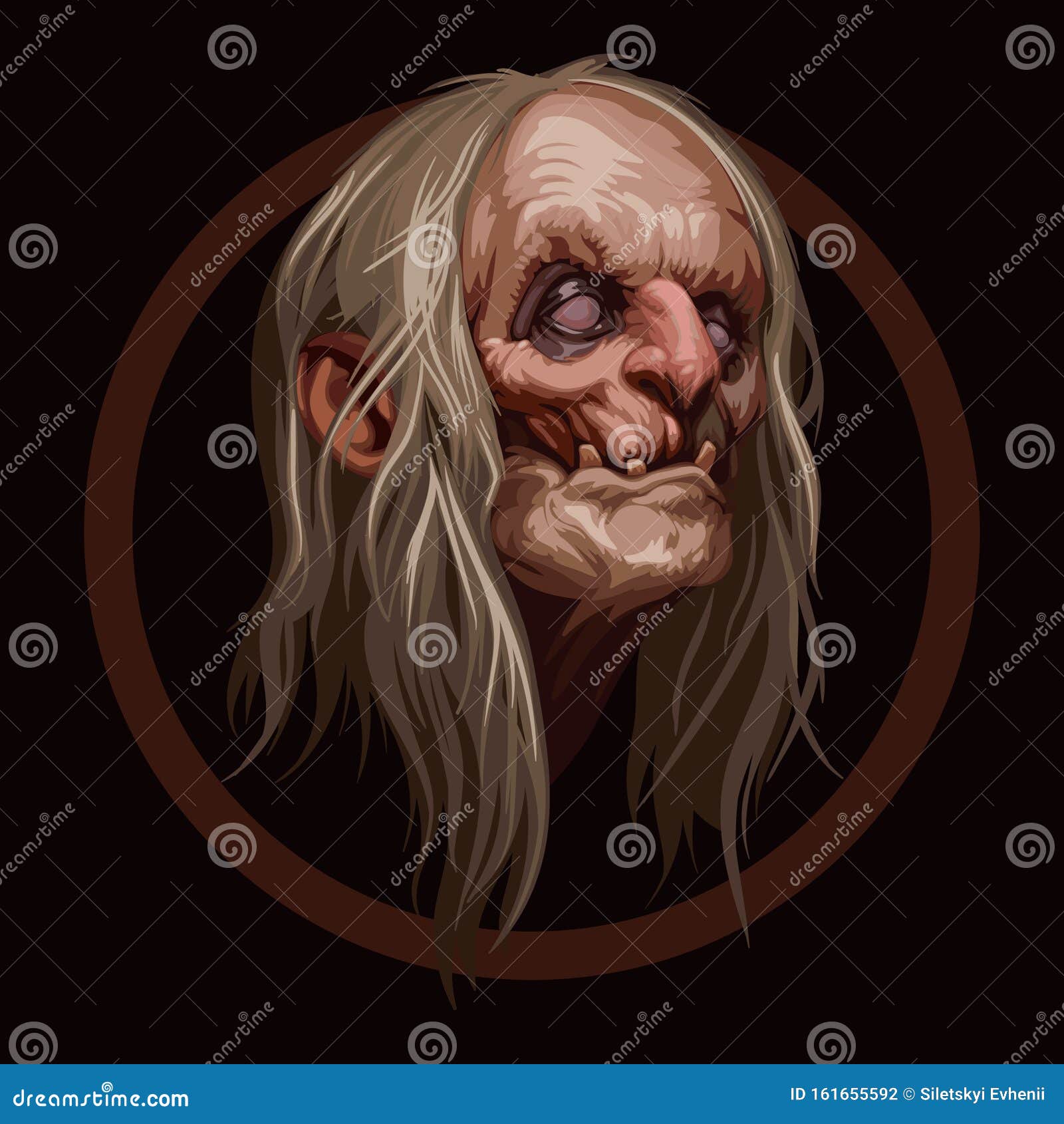 Bruxas Assustadoras Com Cabelo Grisalho Imagem de Stock - Imagem de  retrato, fantasia: 221813387