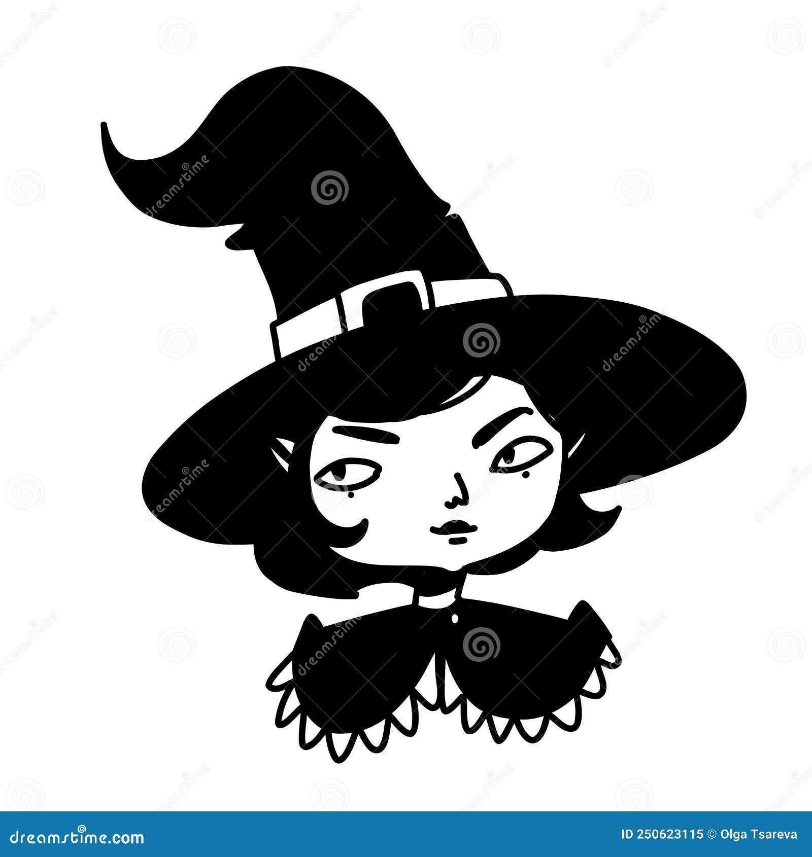 Livro para colorir de halloween, menina fofa bruxa 19