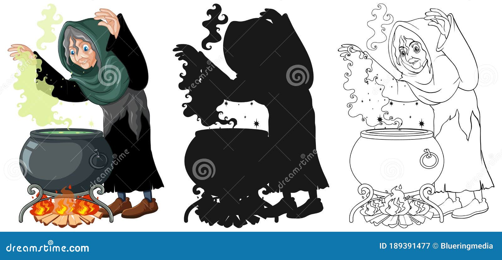 Gato Fofo Do Dia Das Bruxas Vetor De Bruxa E Pote Mágico Desenho