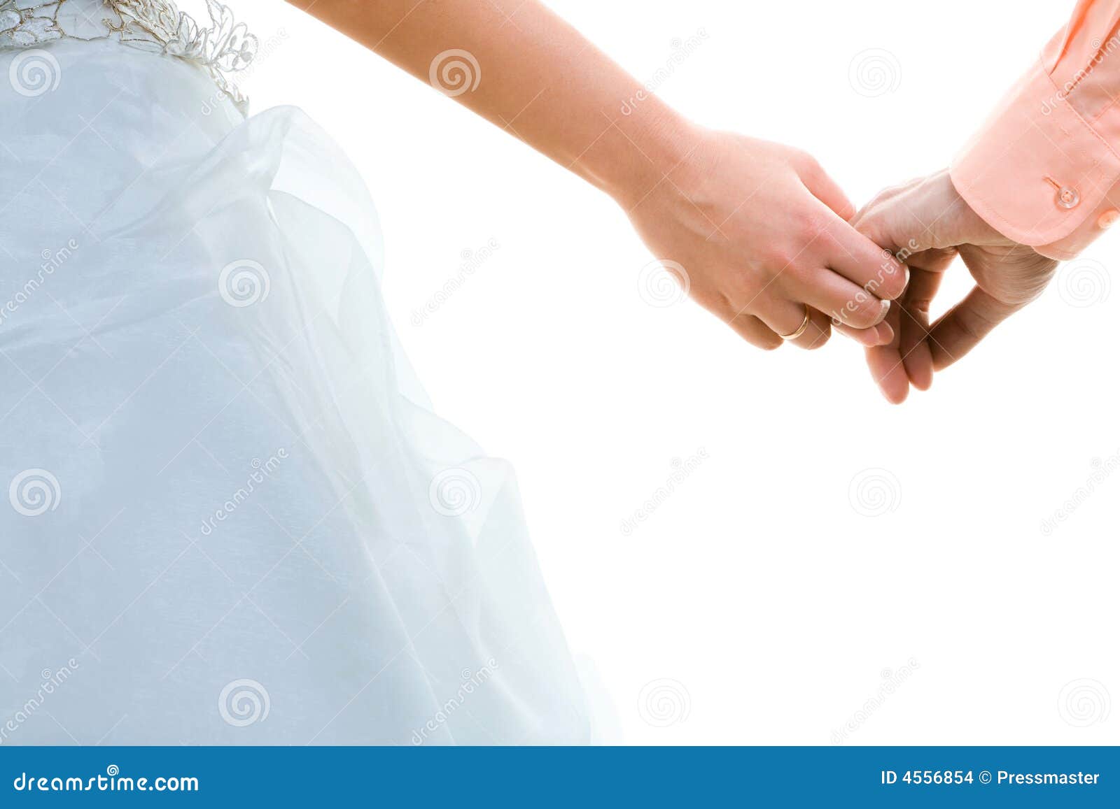 Paret hands holdingen att gifta sig fotobröllop