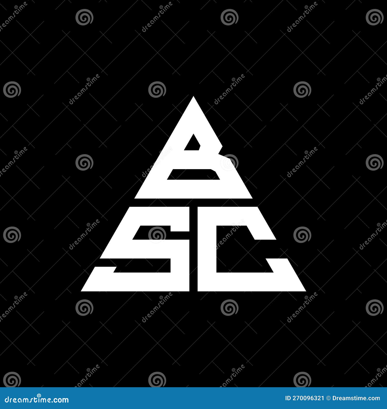 bsc triangle letter logo  with triangle . bsc triangle logo  monogram. bsc triangle  logo template with red