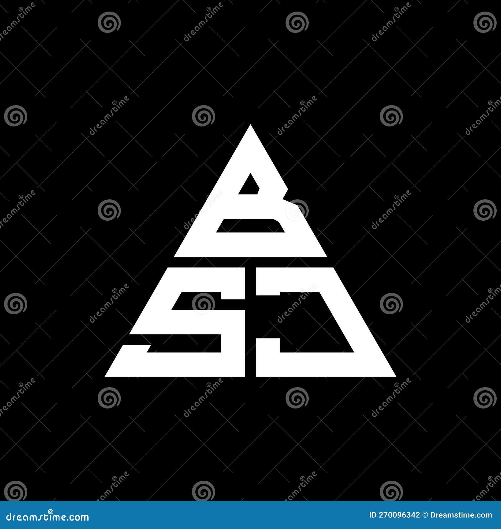 bsj triangle letter logo  with triangle . bsj triangle logo  monogram. bsj triangle  logo template with red