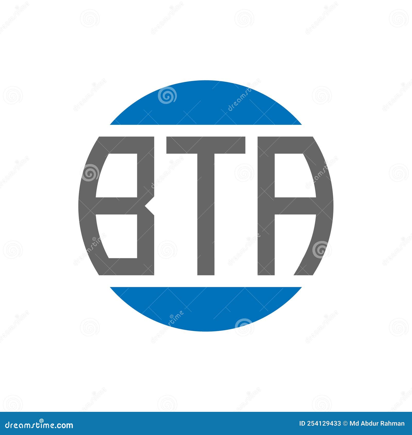 BTA Letter Logo Design on White Background. BTA Creative Initials