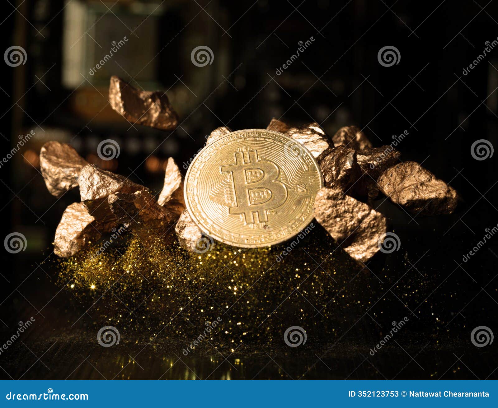 BTC Bitcoin Cryptocurrency Coin Show on PC Computer Circuit Motherboard and  Lock Key for Hacker. Concept for Crypto Currency, Stock Image - Image of  hard, gold: 352123753