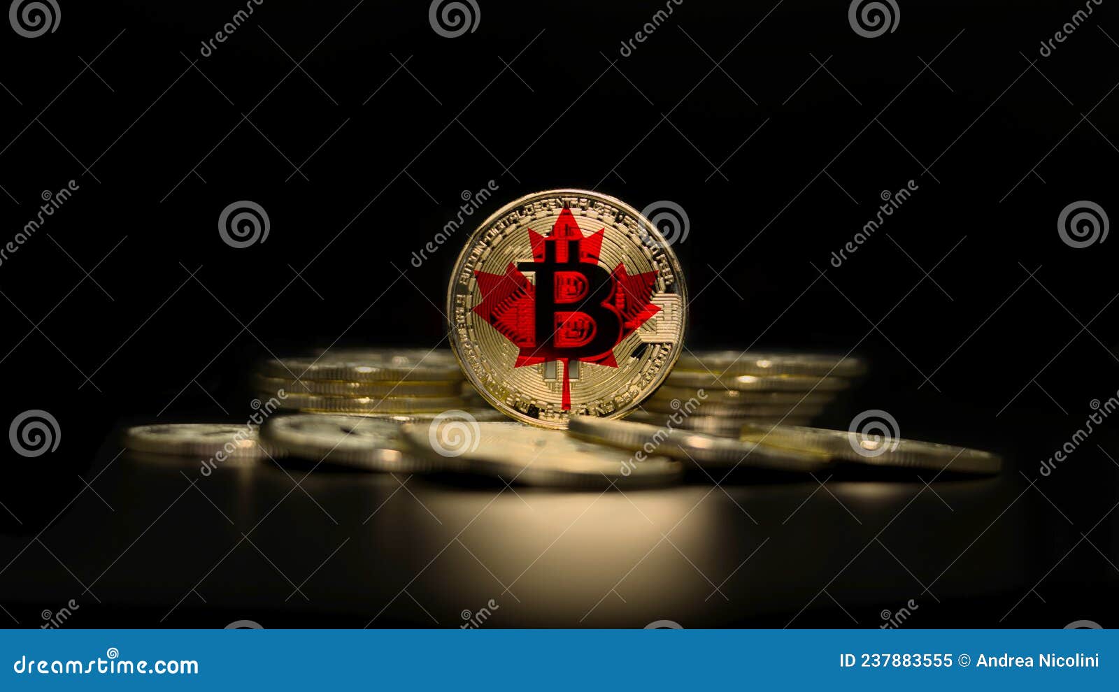 BTC Cryptocurrency Bitcoin the Future Coin in Canada Stock Image - Image of  ecommerce, financial: 237883555