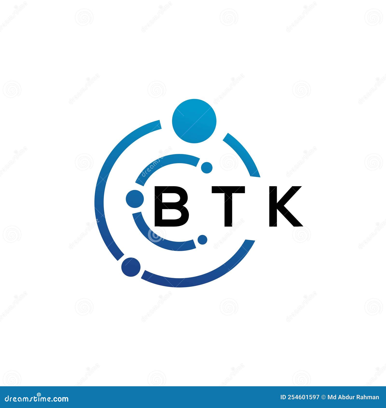 BTK Letter Logo Design On White Background. BTK Creative Initials