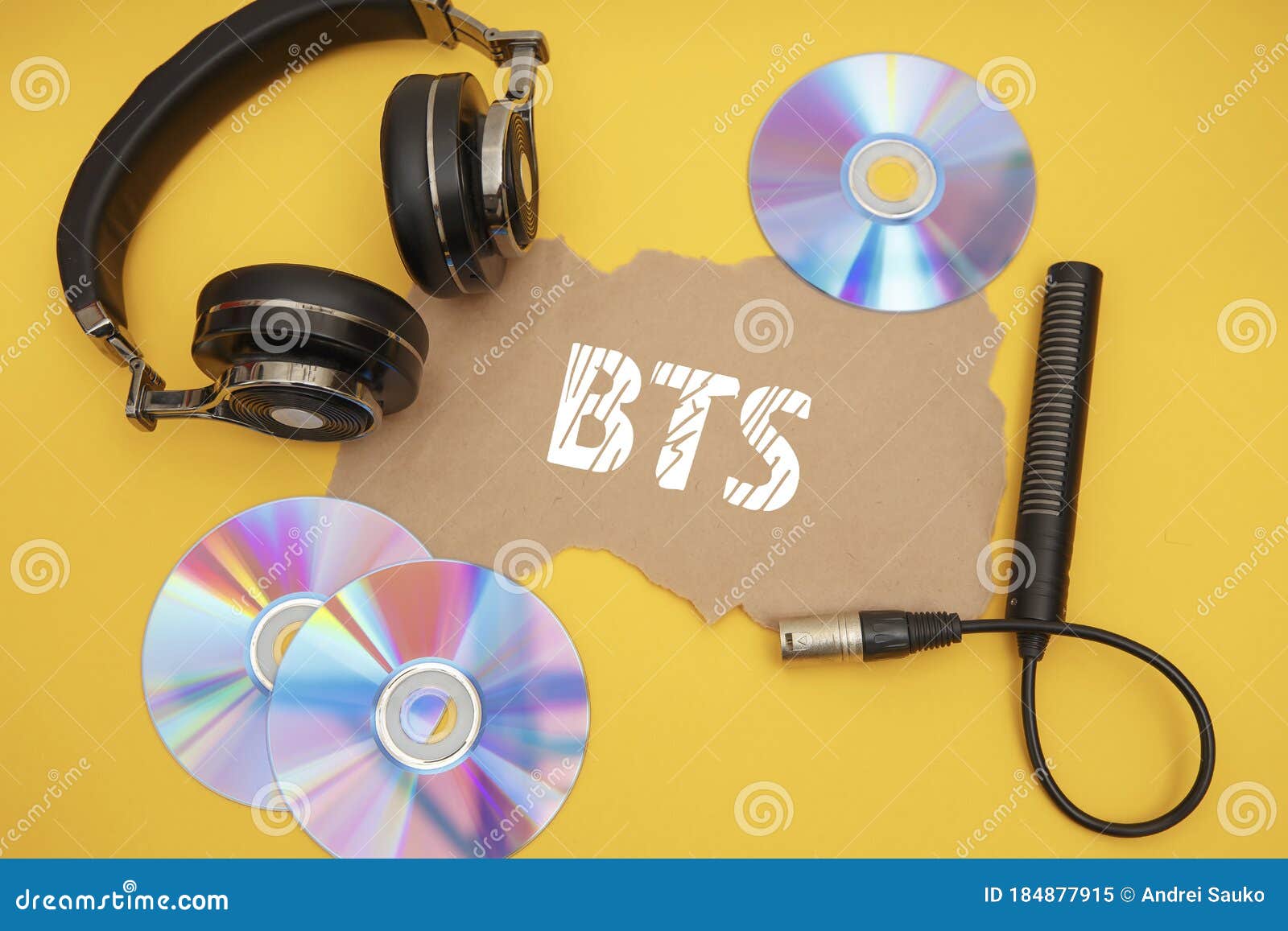 BTS Concept with Headphones and Music Discs Stock Image - Image of bangkok,  landscape: 184877915