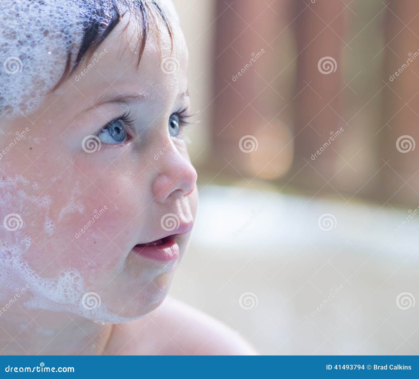 Bubble Bath Stock Photo Image Of Face Looking Look 41493794