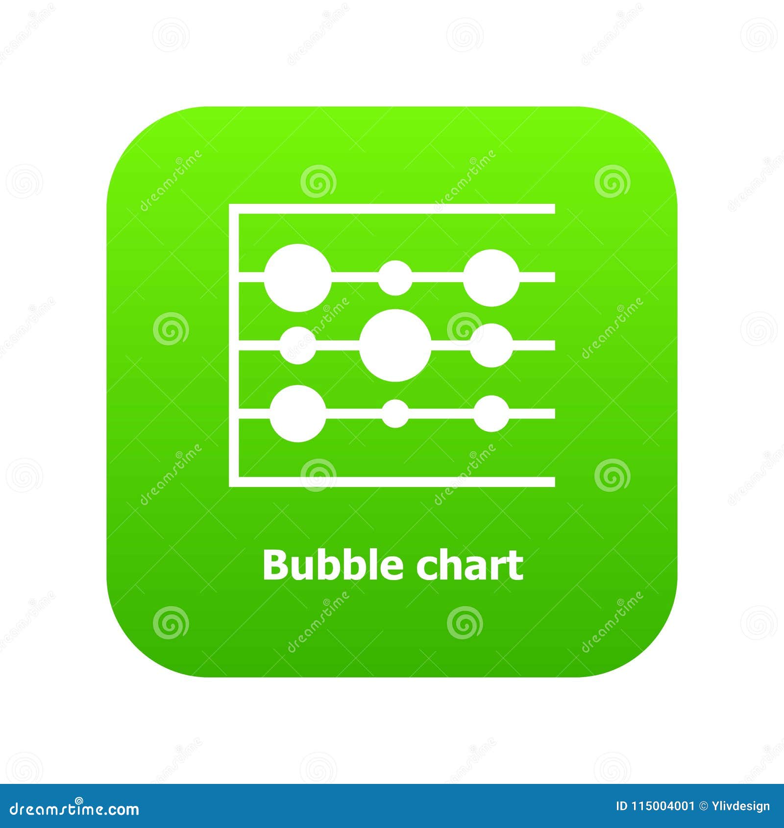 bubble chart icon green vector stock vector illustration bubble chart icon