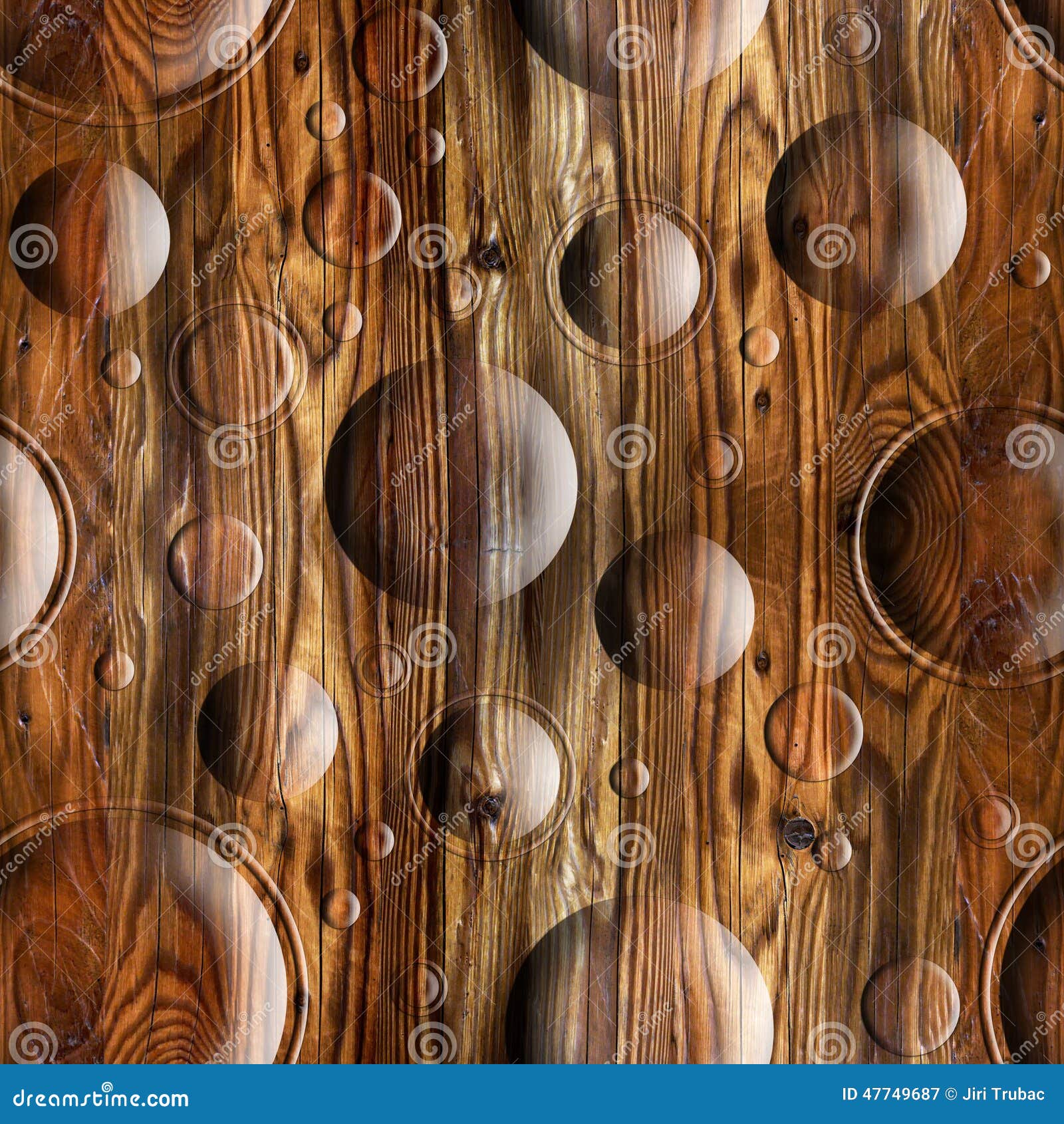 Bubble Decorative Wooden Pattern Stock Illustration Illustration of