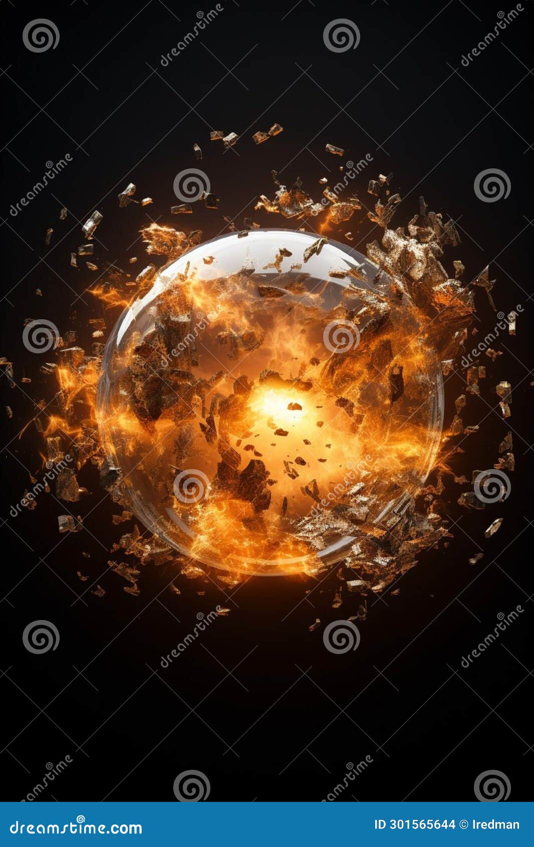 bubble explosion on black background