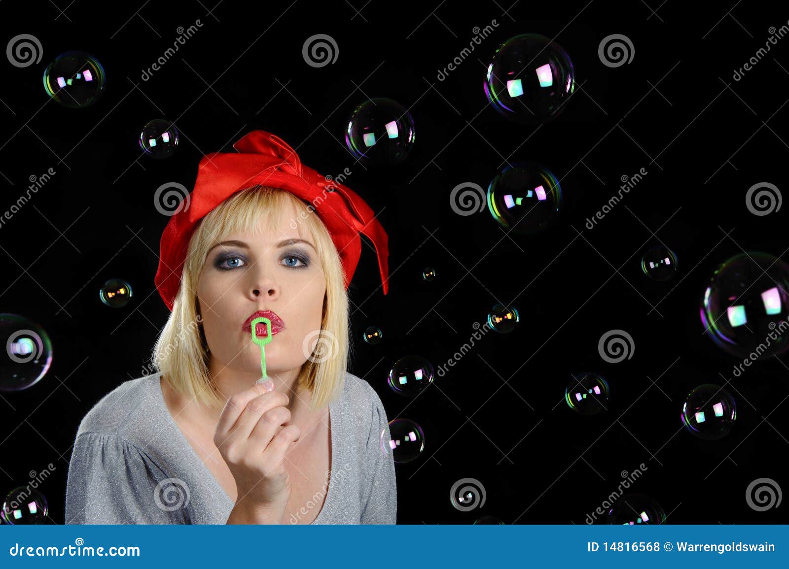 Bubble girl stock photo. Image of young, fashion, black 14816568