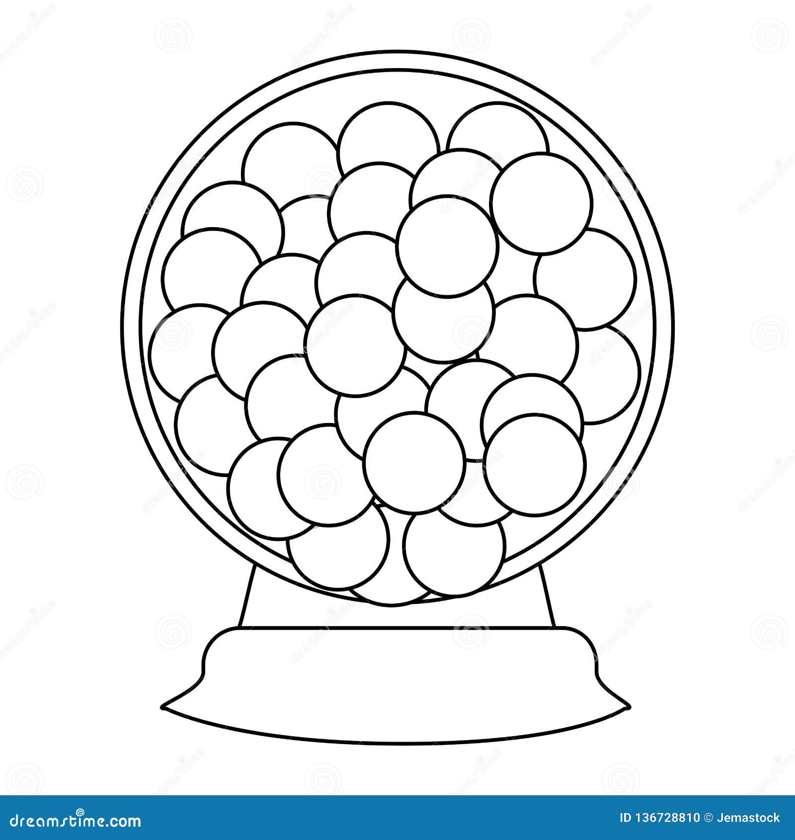 Bubble Gum Dispenser Black and White Stock Vector - Illustration of design,  confectionery: 136728810, image size:1600x1690