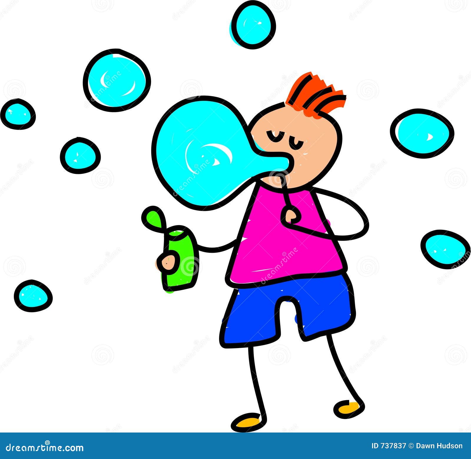 Bubble kids stock illustration. Illustration of clip, isolated 737837