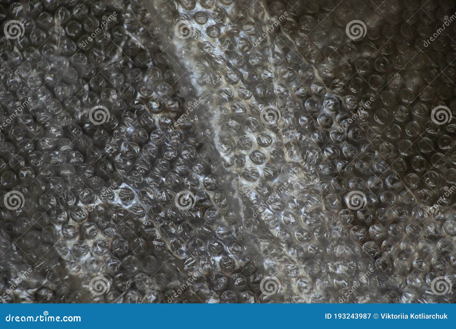 Bubble Plastic Wrap for Packing Goods As Background Close Up Stock