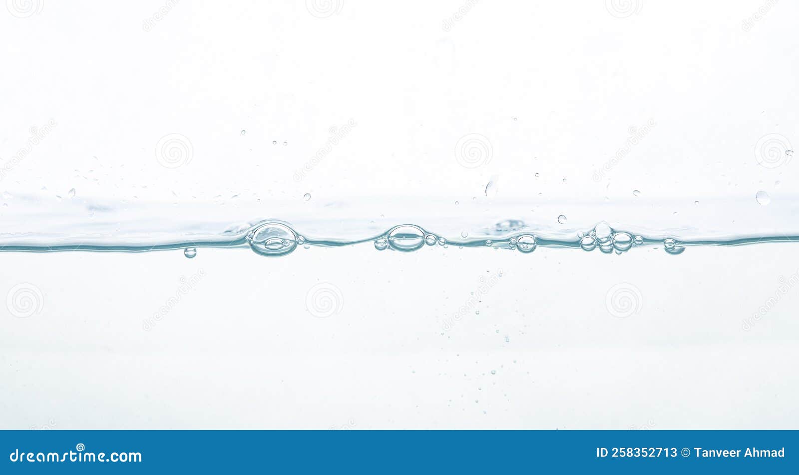 Bubble of Water Inside a Fish Tank Making Abstract Background Stock