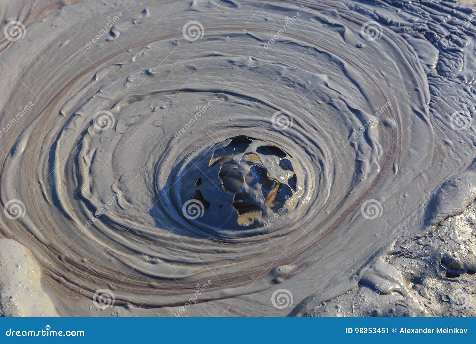 Bubbles Boiling Mud In The Volcanoes Of Gobustan.Azerbaijan Stock Image -  Image of nature, mountain: 98853451