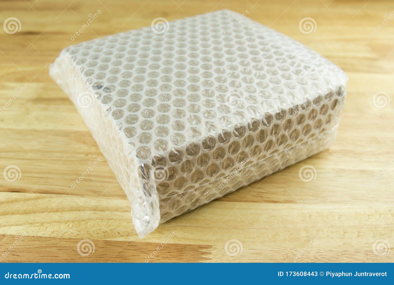 Bubbles covering the box by bubble wrap for protection product