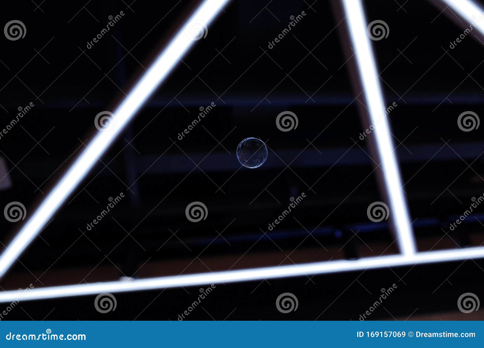 bubbles floating under the ceiling