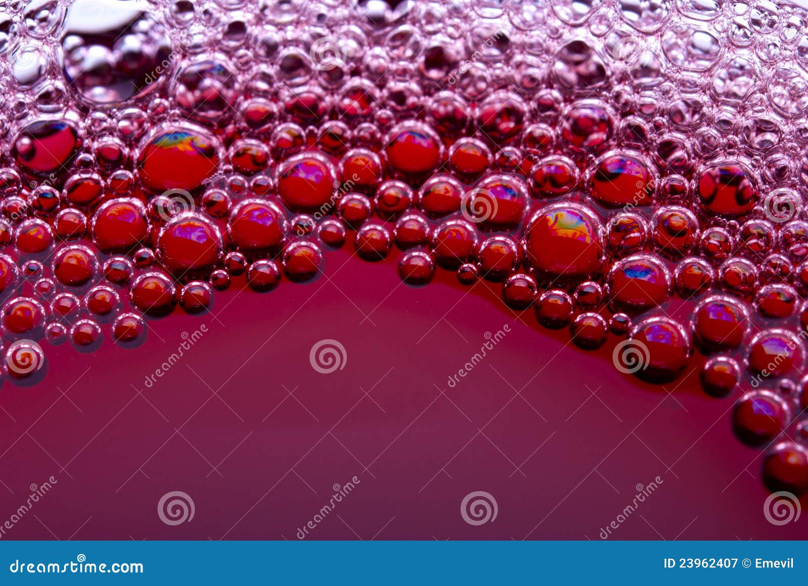 Bubbles in glass with wine stock image. Image of wine 23962407
