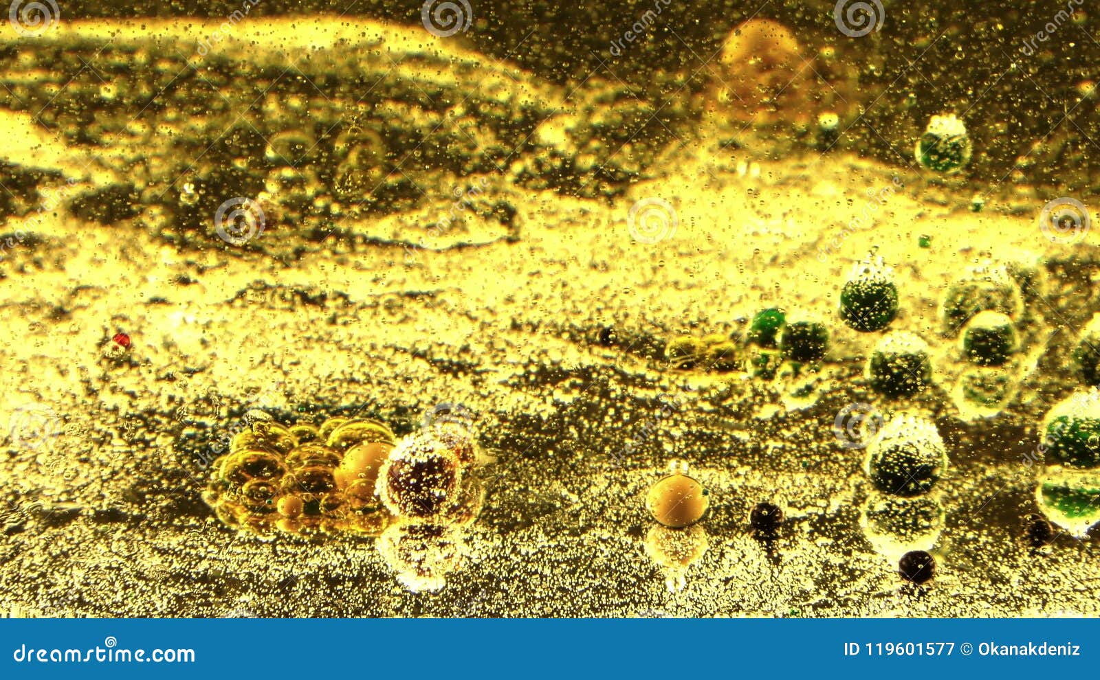 Bubbles in Mixture of Vegetable Oil and Water Stock Video Video of