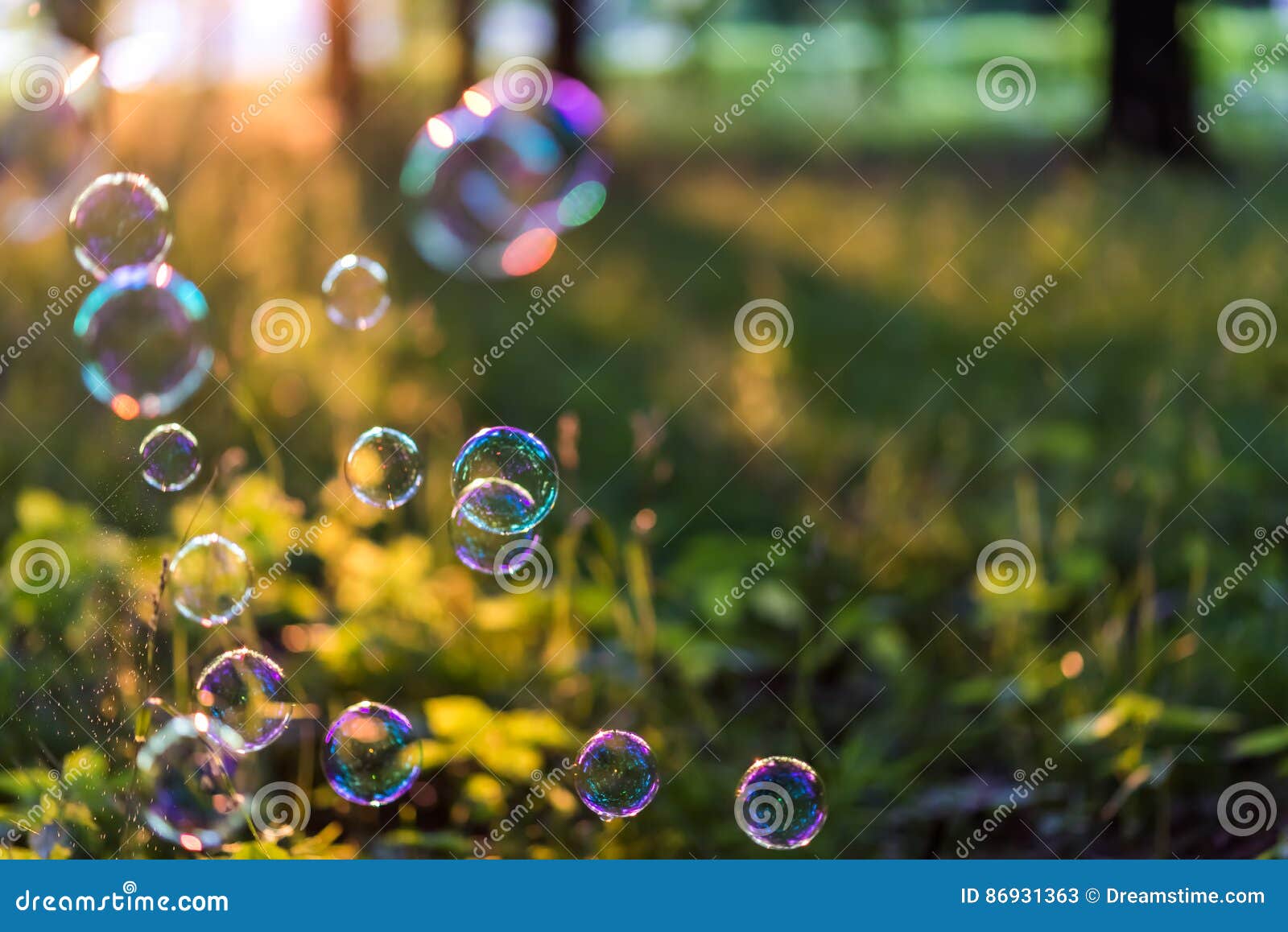 Bubbles in the sun stock image. Image of horizontal, bubbles 86931363