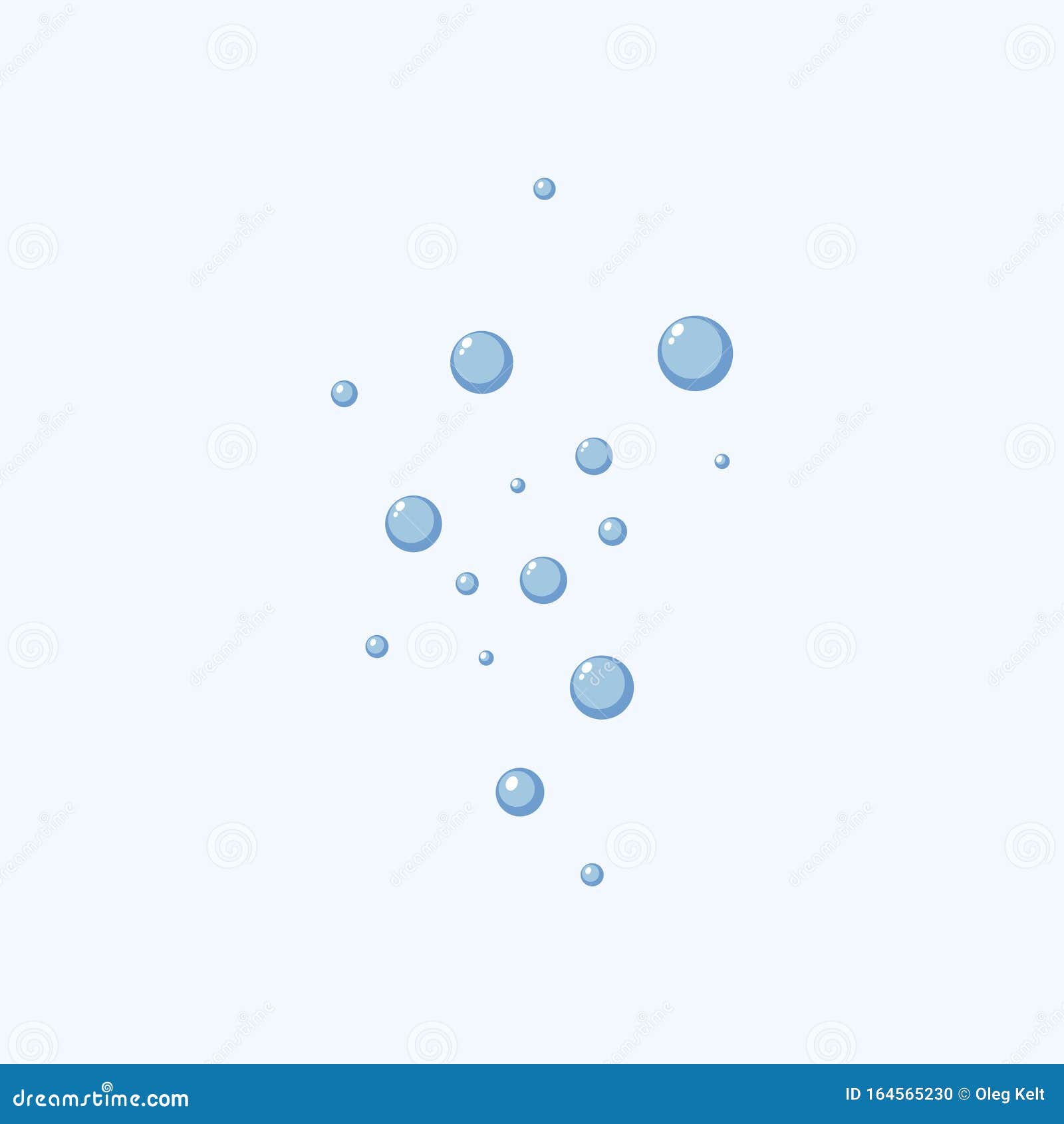 Bubbles Underwater. Vector Illustration of Isolated Background Stock Illustration Illustration