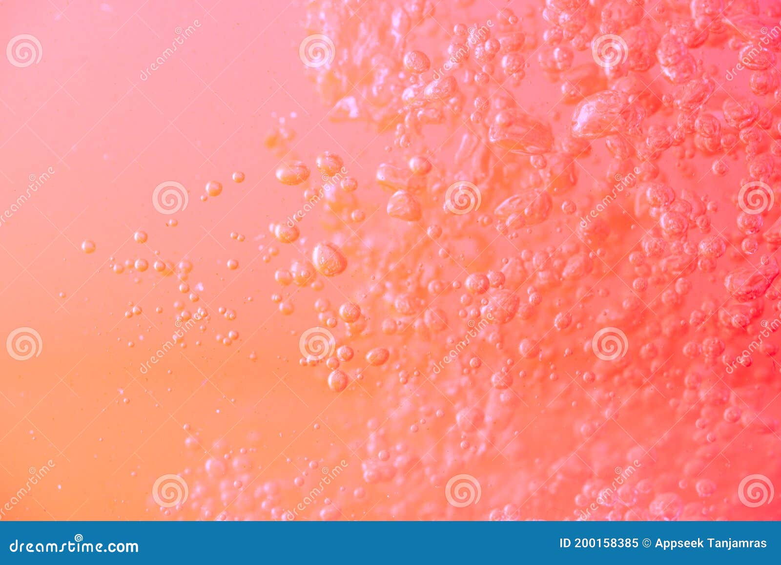 The Bubbles in the Water are Formed by Moving the Colored Water Stock