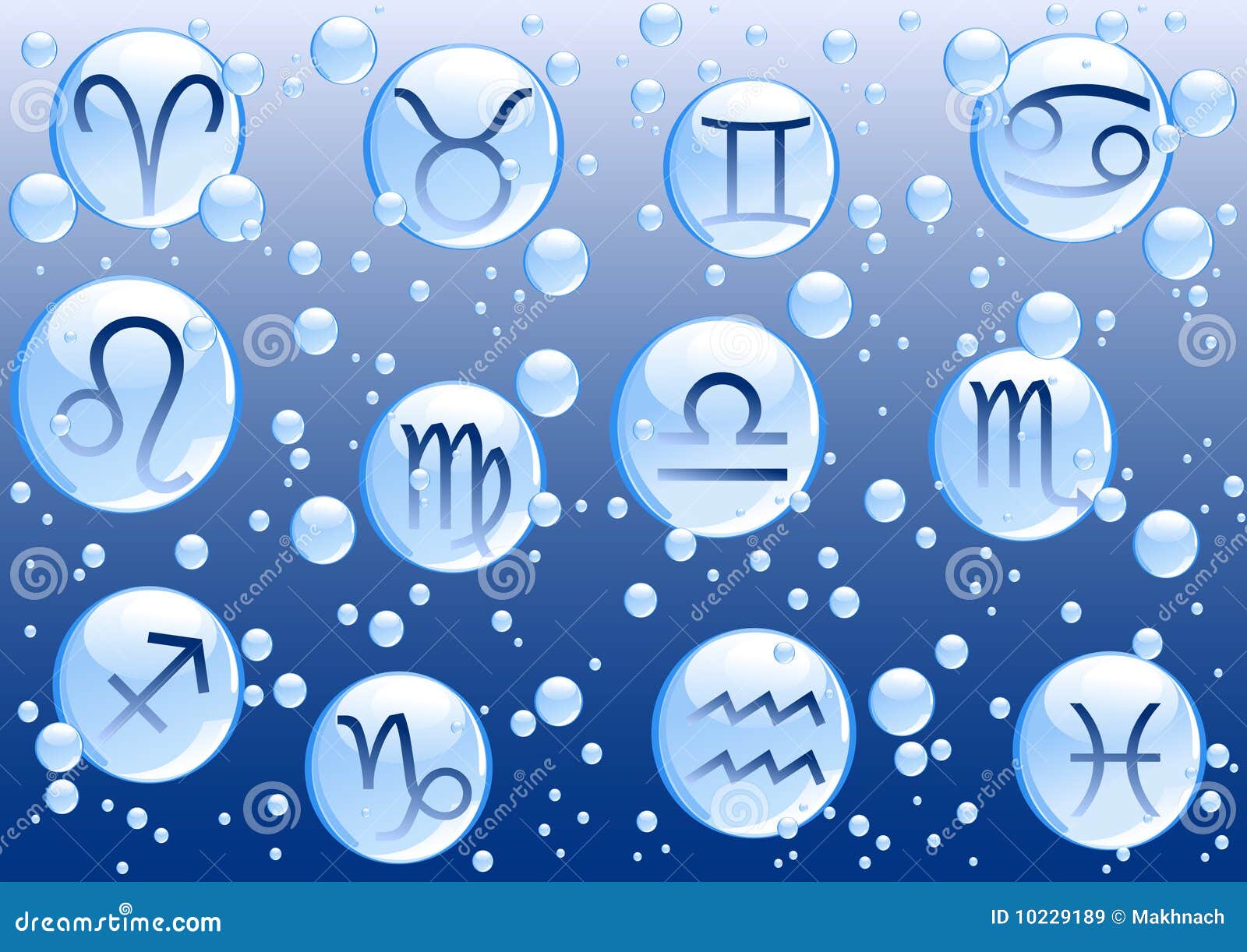Bubbles With Zodiac Sings Picture. Image 10229189