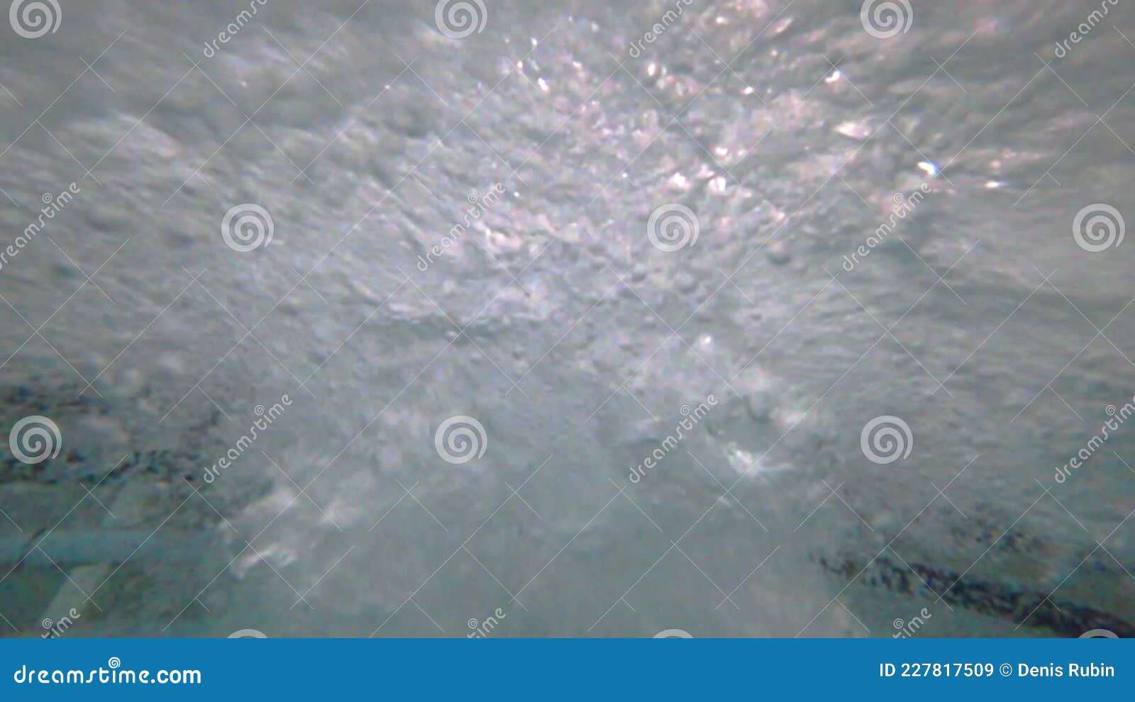 Bubbling Pool Water in the Form of a Thick Column of Chaotically Moving