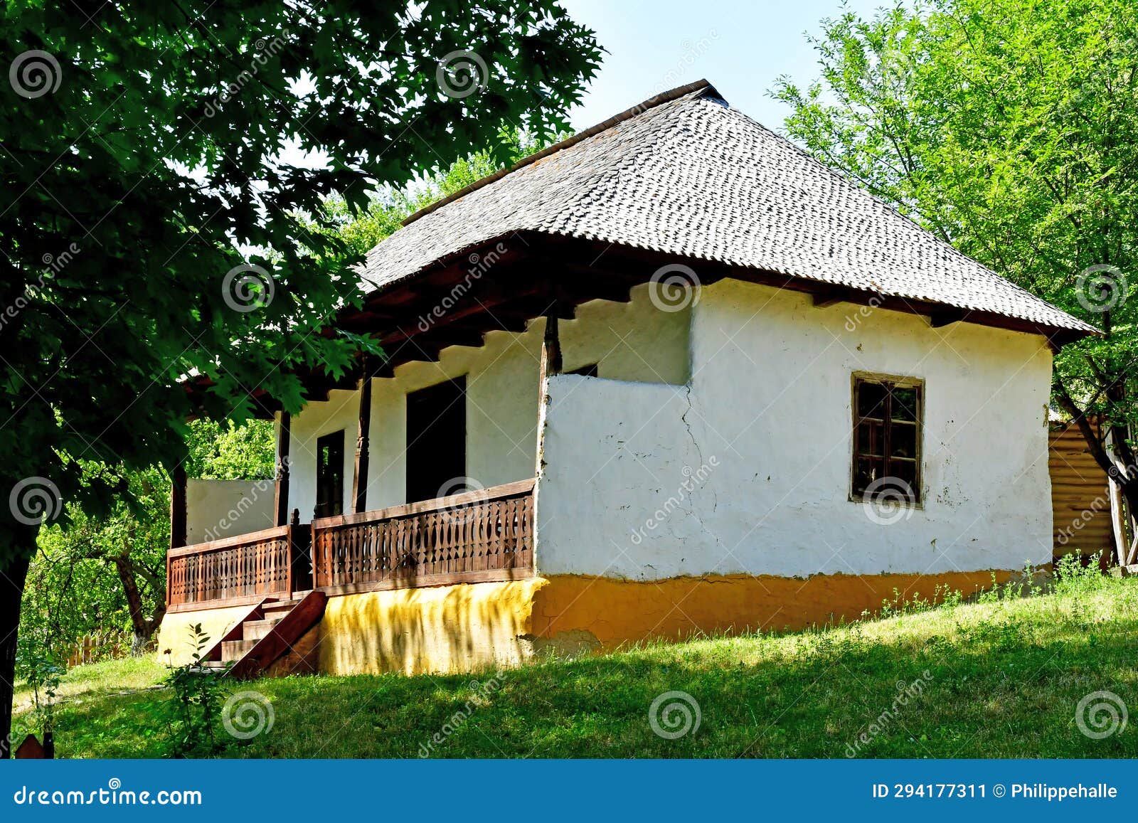 bucarest, romania - july 2 2023 : picturesque village museum
