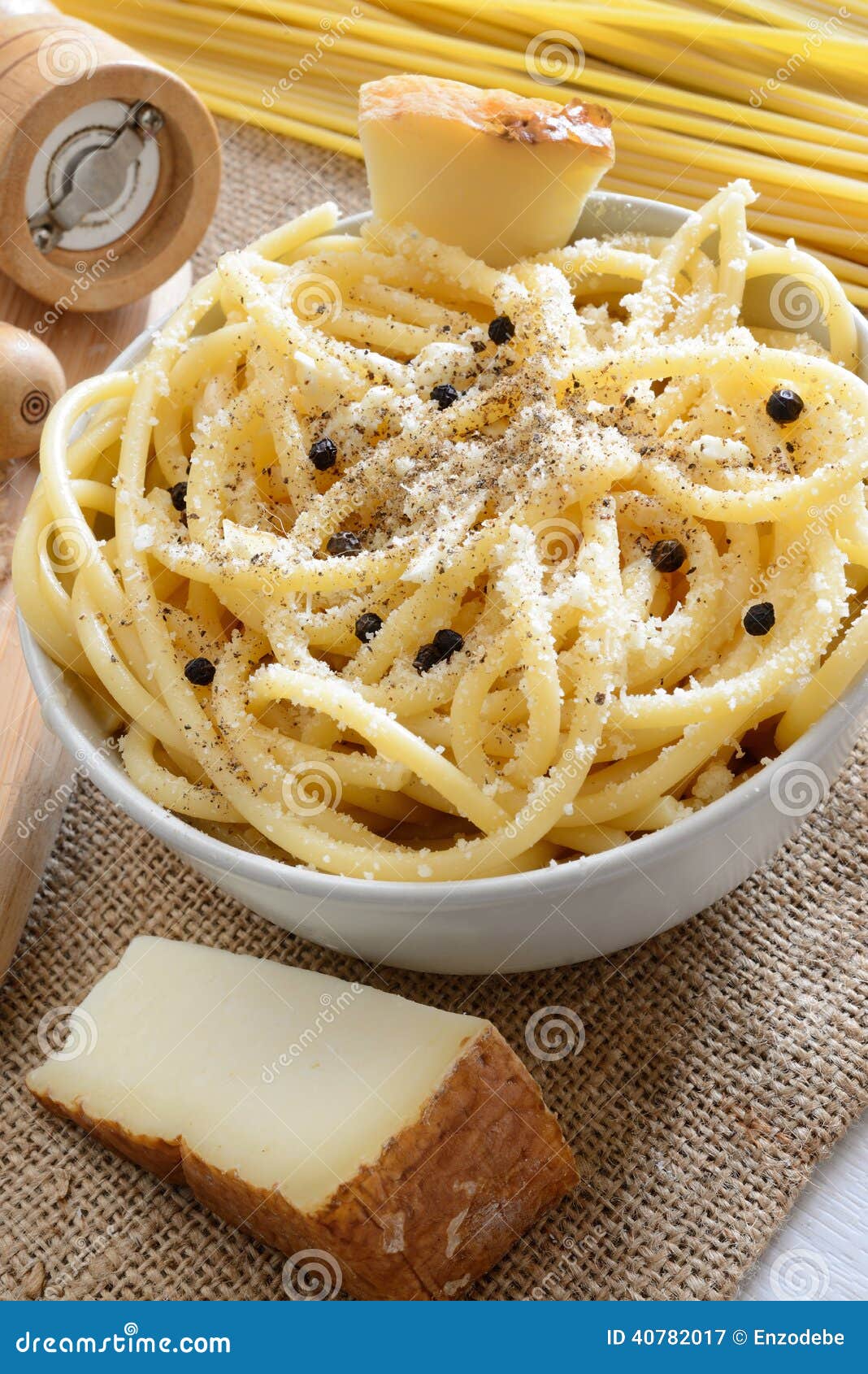 Bucatini pecorino cheese stock image. Image of italian 40782017