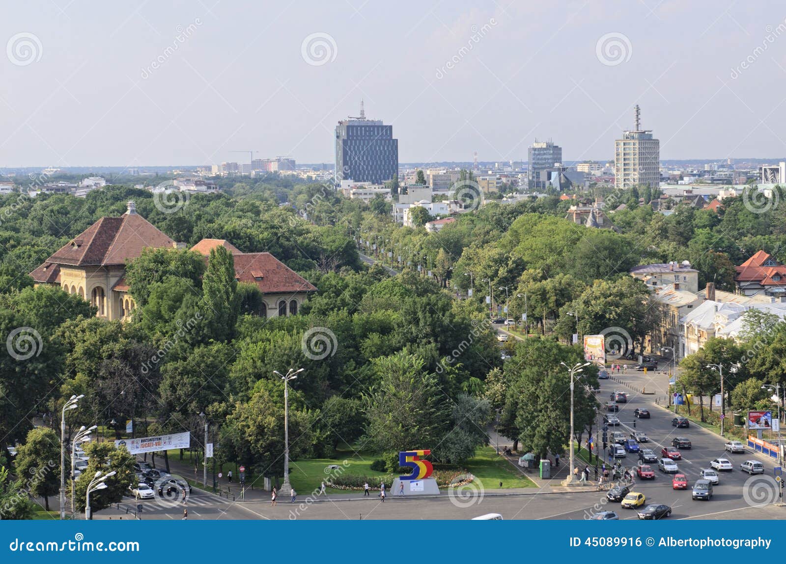 Bucharest, Piata Victoriei Zdjęcie Editorial Obraz złożonej z