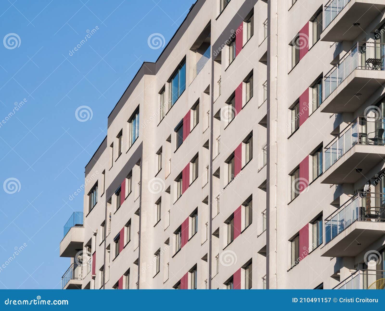 New Modern Apartment Building in Bucharest Editorial Photography