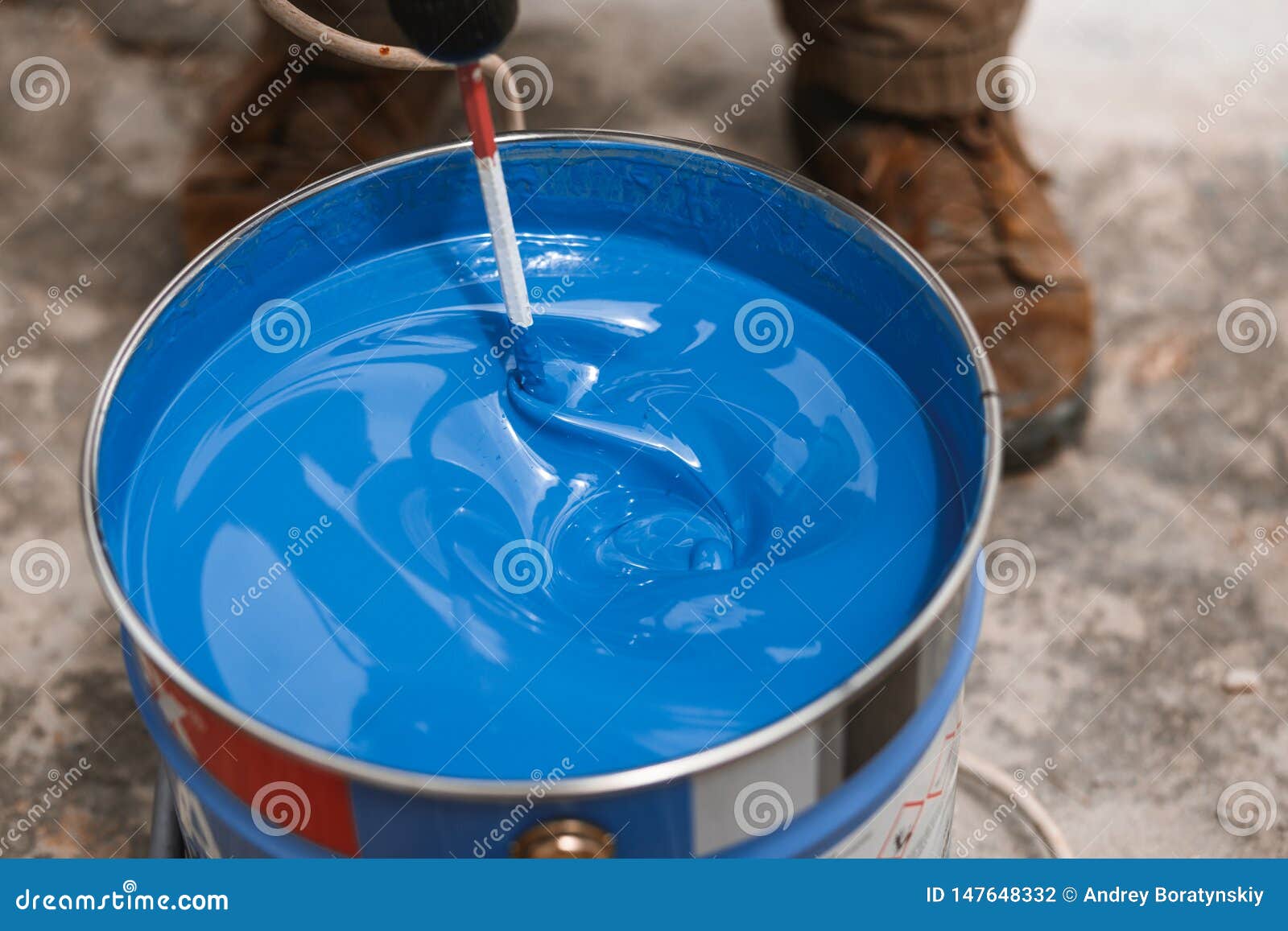 Blue Paint Bucket Stock Illustration - Download Image Now - Paint