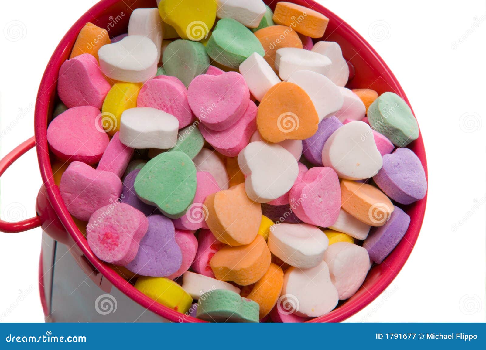 Bucket of Candy Valentine S Hearts Closeup Editorial Photography Image of full, celebrate