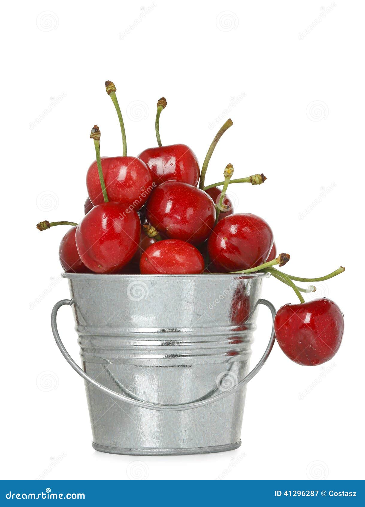 Bucket of cherries stock image. Image of meal, dessert 41296287