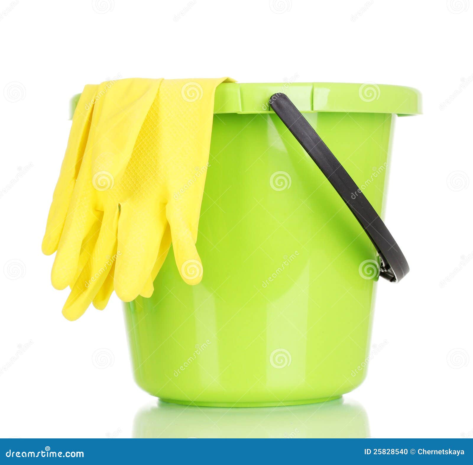 Bucket and Gloves for Cleaning Stock Photo Image of hygiene, plastic