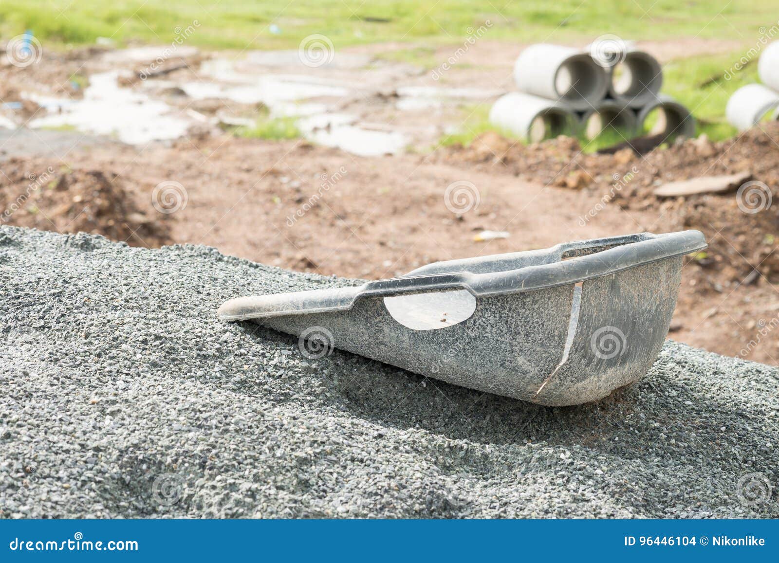 Bucket and gravel. stock photo. Image of stone, grunge 96446104