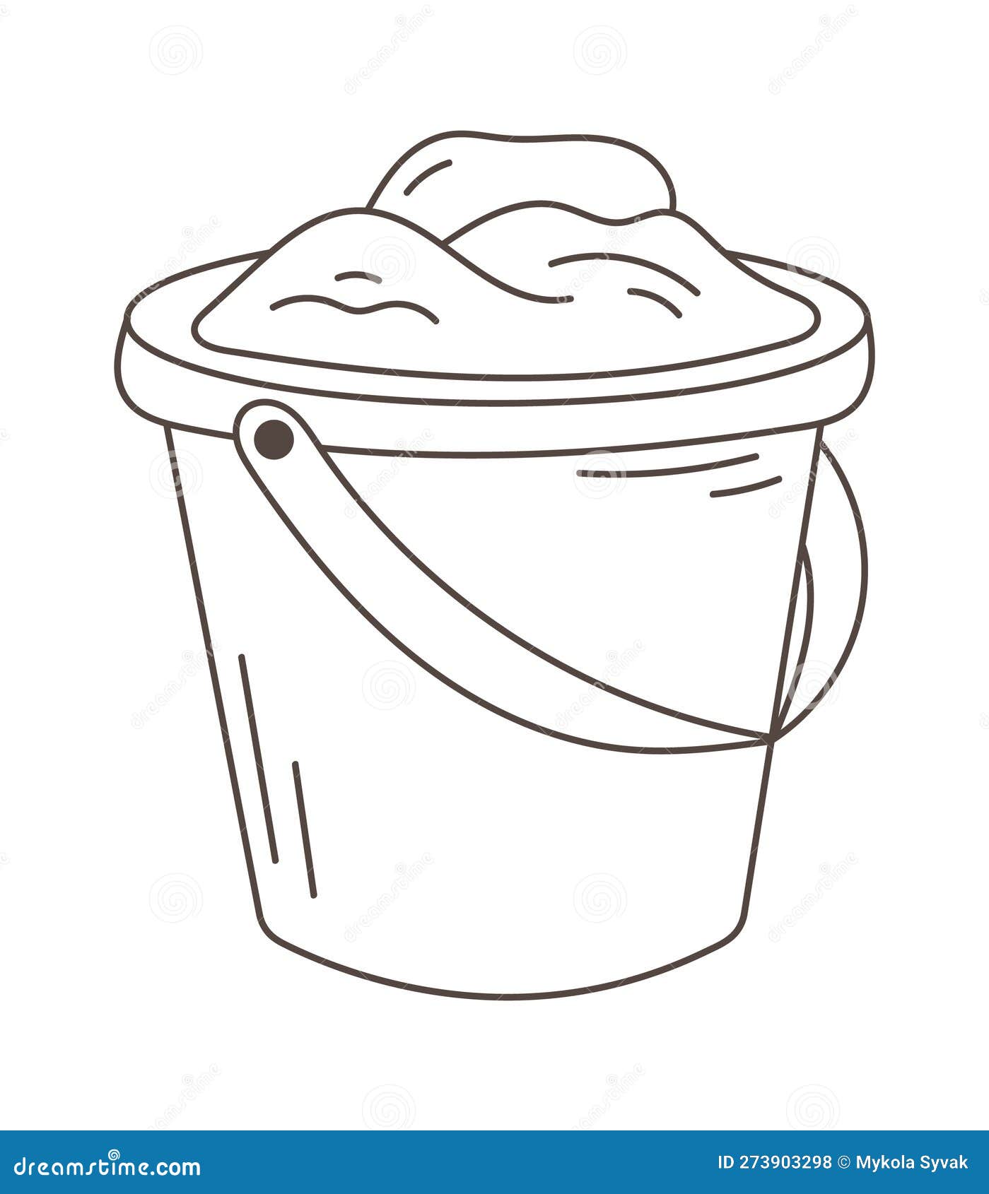 Bucket with Sand stock vector. Illustration of beach 273903298