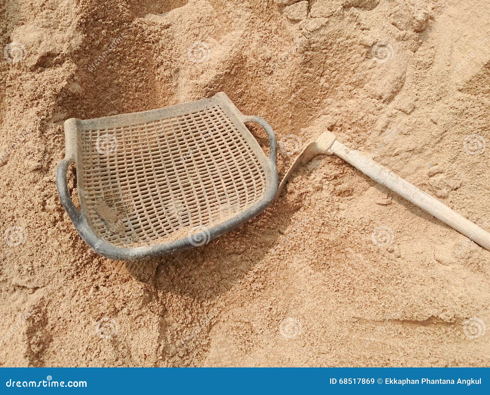 Bucket and Shovel on the Sand Stock Image Image of equipment
