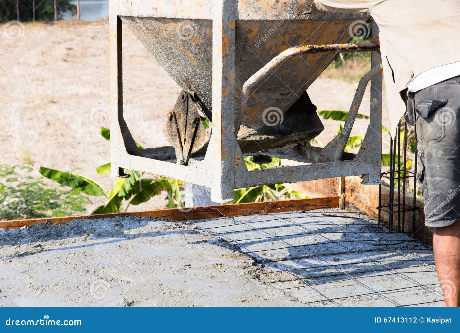 Bucket Used for Sending Concrete Stock Photo Image of danger, builder