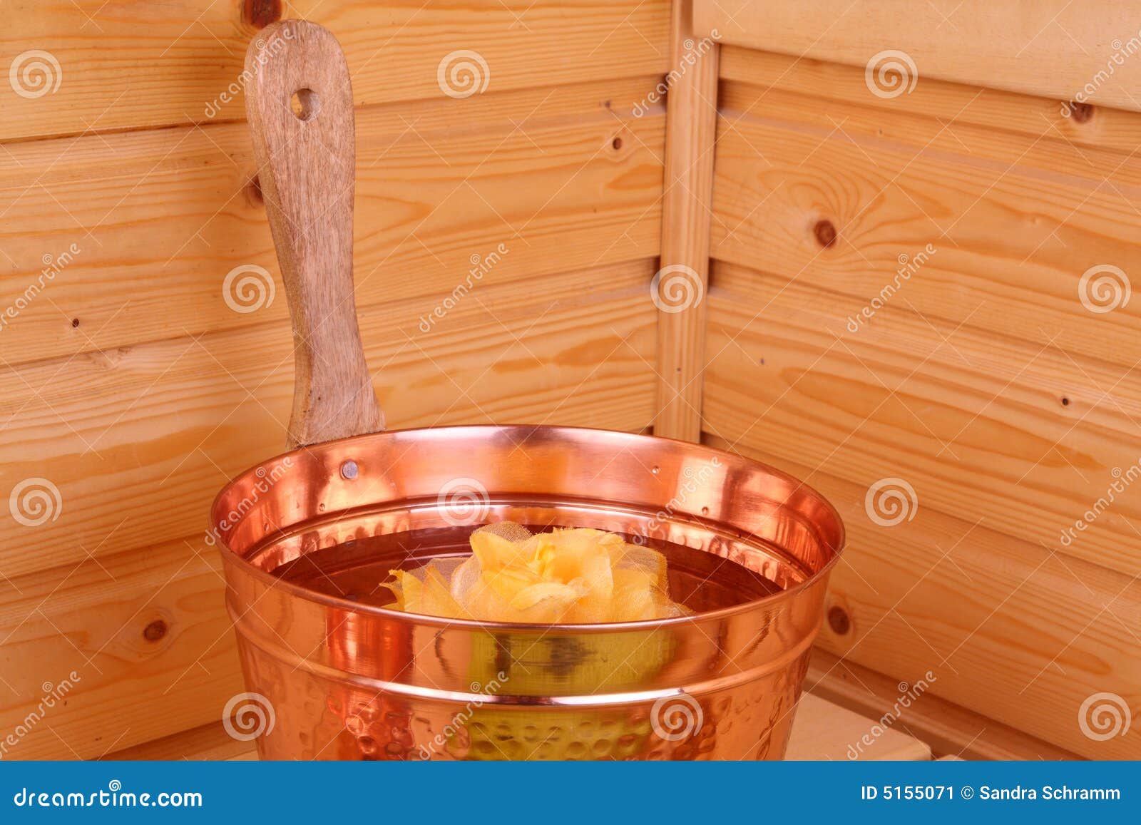 Bucket with water in sauna stock image. Image of finland 5155071