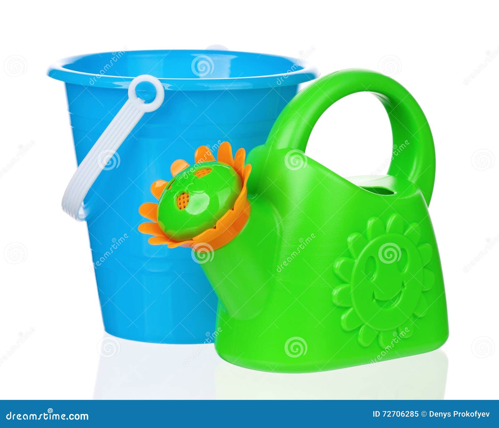 Bucket and watering can stock image. Image of flower 72706285