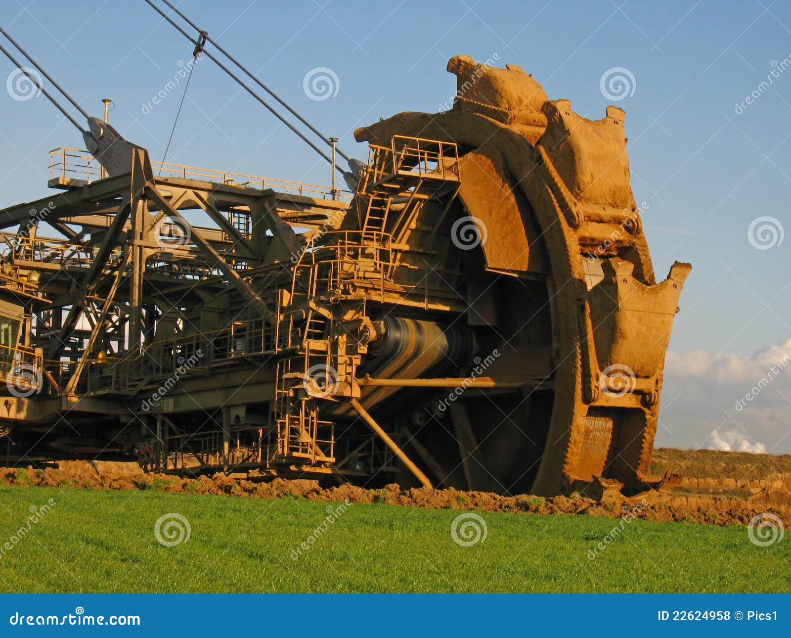 Bucket wheel excavator stock photo. Image of environment 22624958