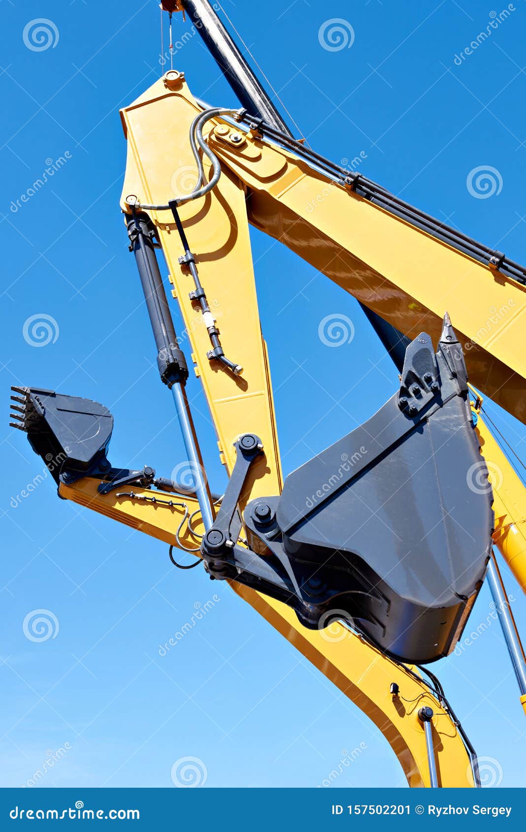 Buckets Construction Excavator Stock Image Image of transport, bucket