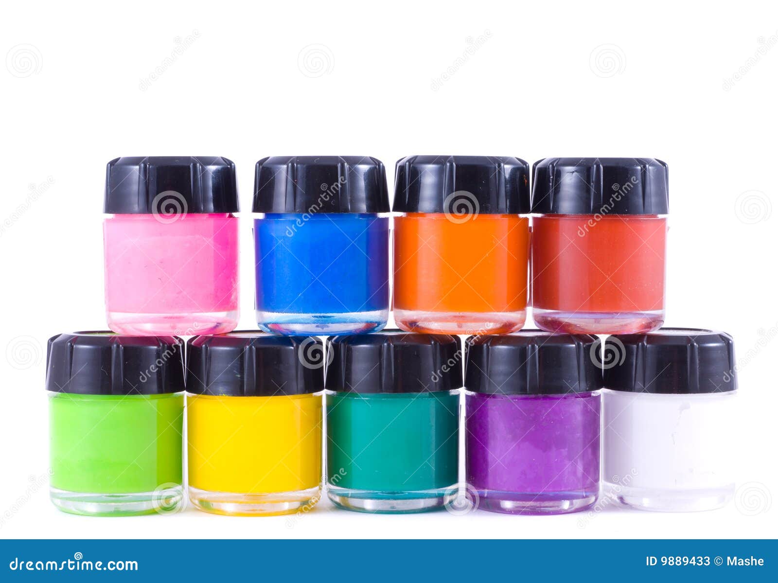 Buckets with a paint stock image. Image of liquid, inspiration 9889433