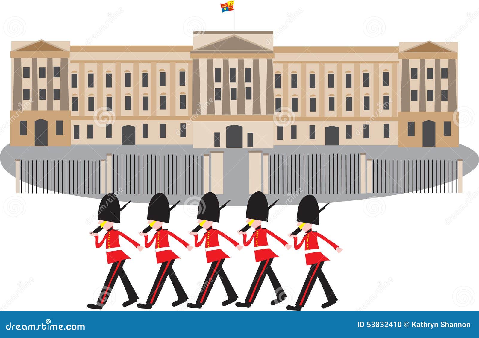 Buckingham Palace Cartoon Vector | CartoonDealer.com #57023557