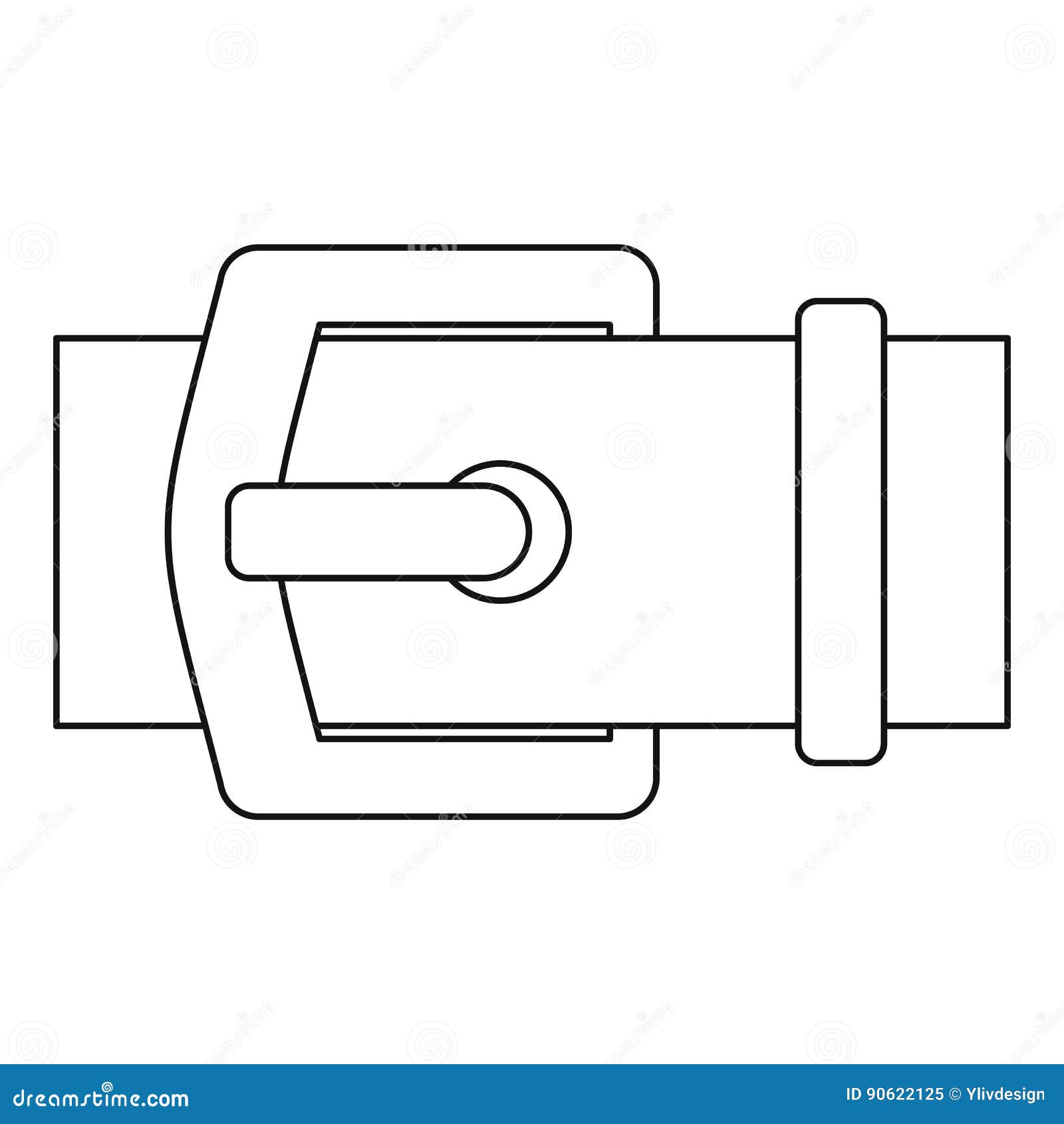 Buckle Belt Icon, Outline Style Stock Vector - Illustration of line ...